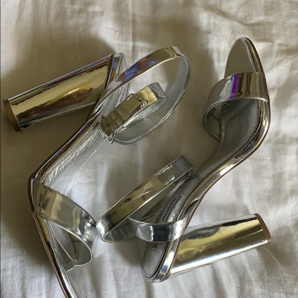 Steven Madden Platinum heels.